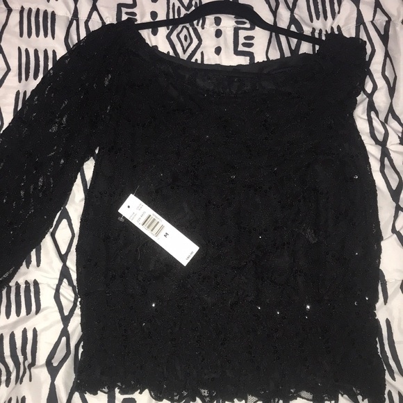 BNWT blouson sequin and lace blouse - Picture 2 of 4